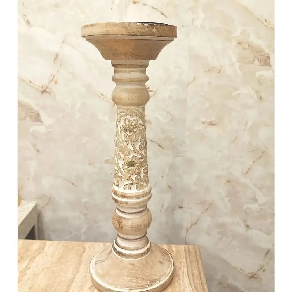 Exotic Pillar Carved Wood  12